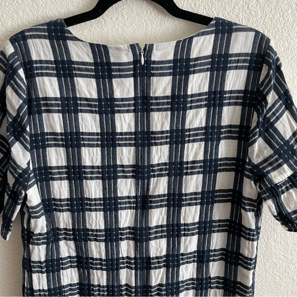 Madewell Mini Bell Sleeve Dress in Leighton Plaid Size 10 - Picture 13 of 16